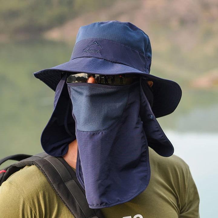 Fishing Hat UV Sun Protection Cap with Face Cover & Neck Flap - PUPU