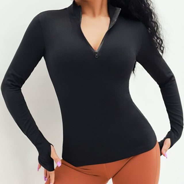 Long Sleeve Yoga Shirts Sports Top For Women - PUPU