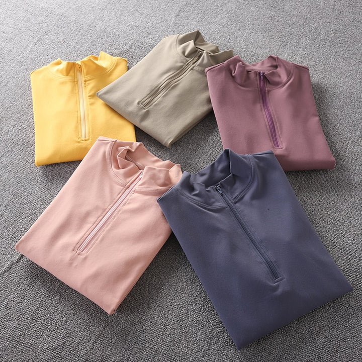 Long Sleeve Yoga Shirts Sports Top For Women - PUPU