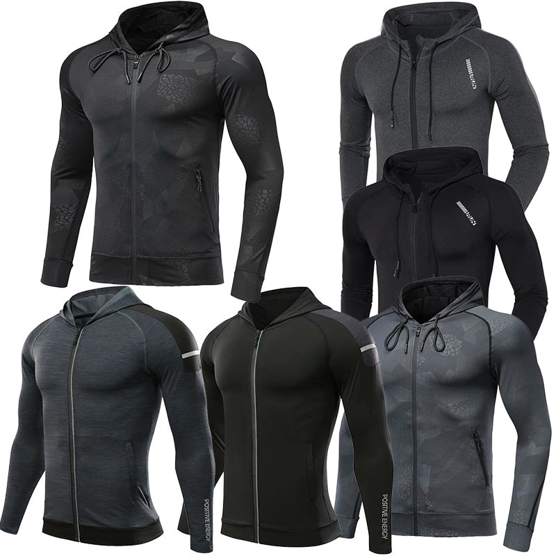 Men Sports Hoodies Fitness Bodybuilding Sweatshirt - PUPU
