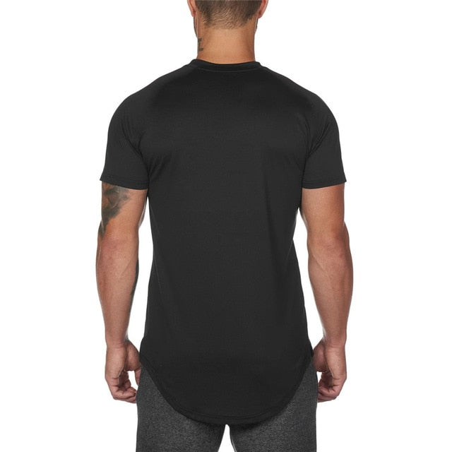 Men Short Sleeve Slim Fit Workout T-Shirt - PUPU