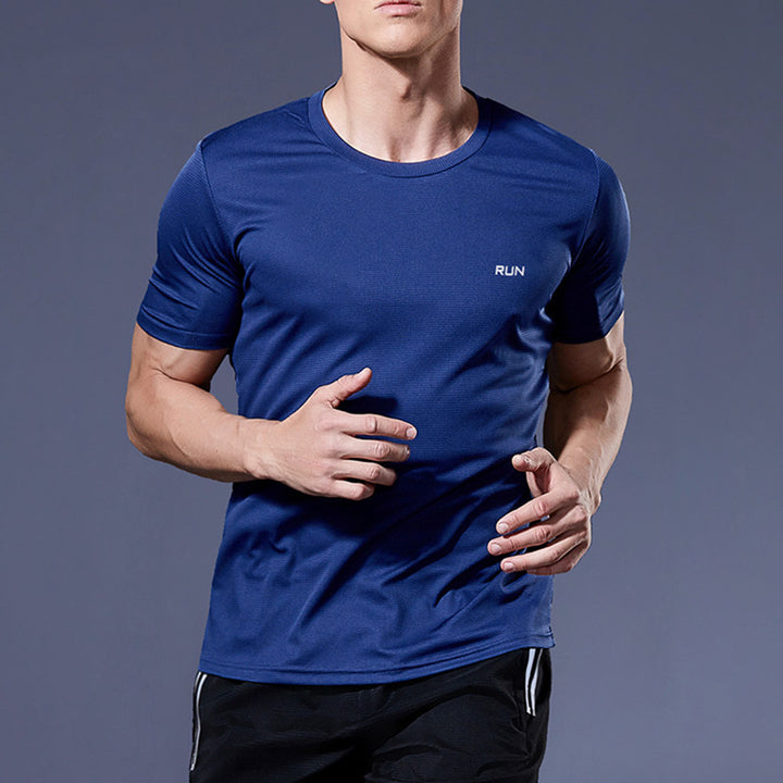Men Running T-Shirt Quick Dry Fitness Shirt Training Clothes - PUPU