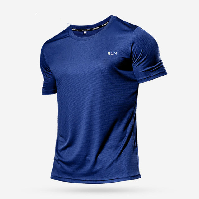 Men Running T-Shirt Quick Dry Fitness Shirt Training Clothes - PUPU