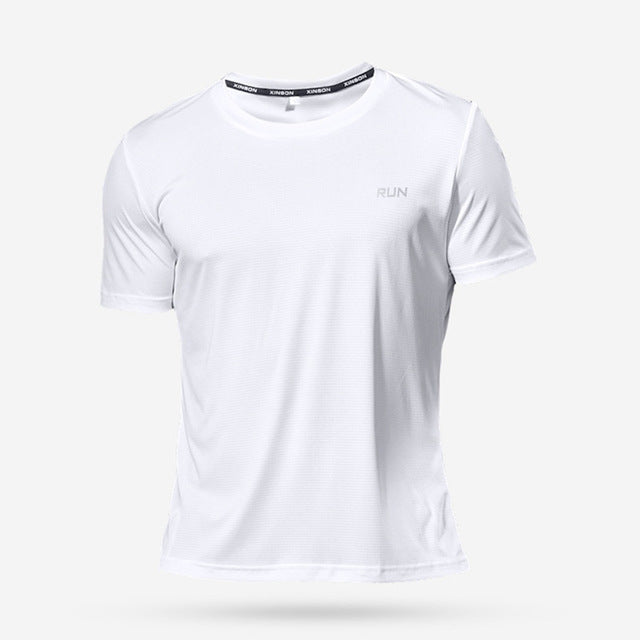 Men Running T-Shirt Quick Dry Fitness Shirt Training Clothes - PUPU