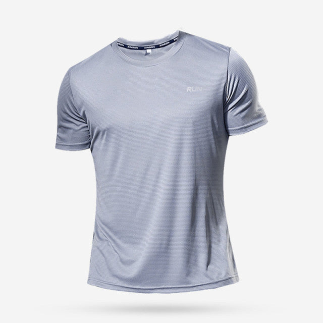 Men Running T-Shirt Quick Dry Fitness Shirt Training Clothes - PUPU