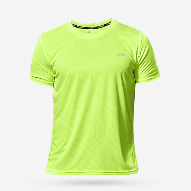 Men Running T-Shirt Quick Dry Fitness Shirt Training Clothes - PUPU