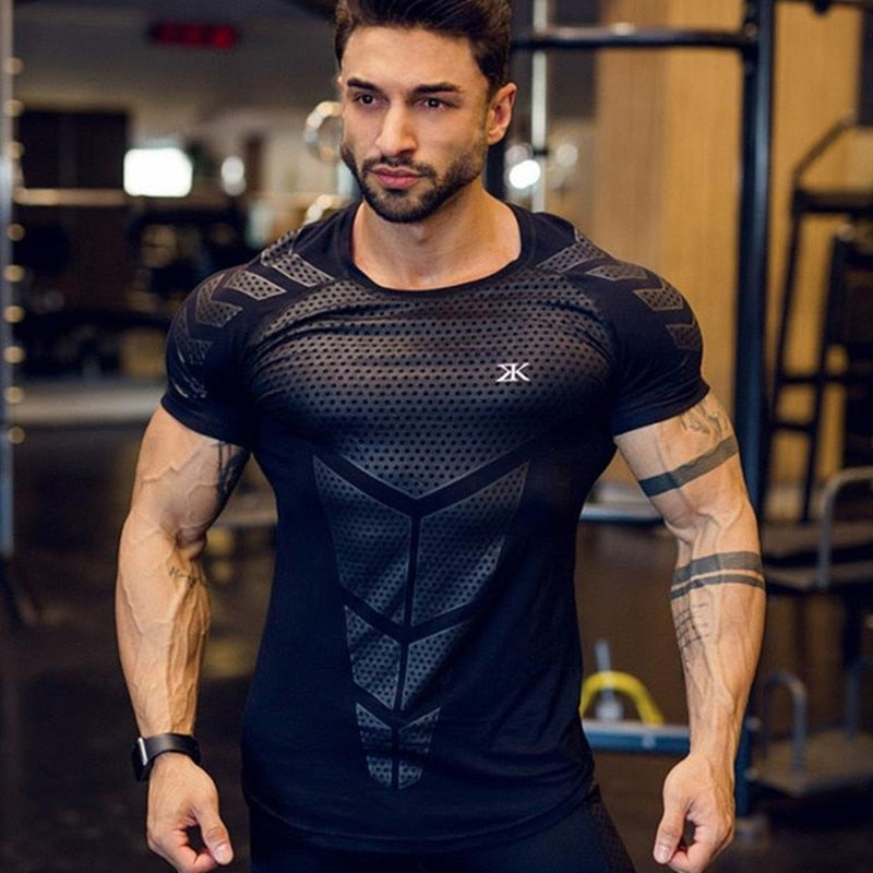 Men Compression T-shirt Sporting Skinny Tee Shirt - PUPU