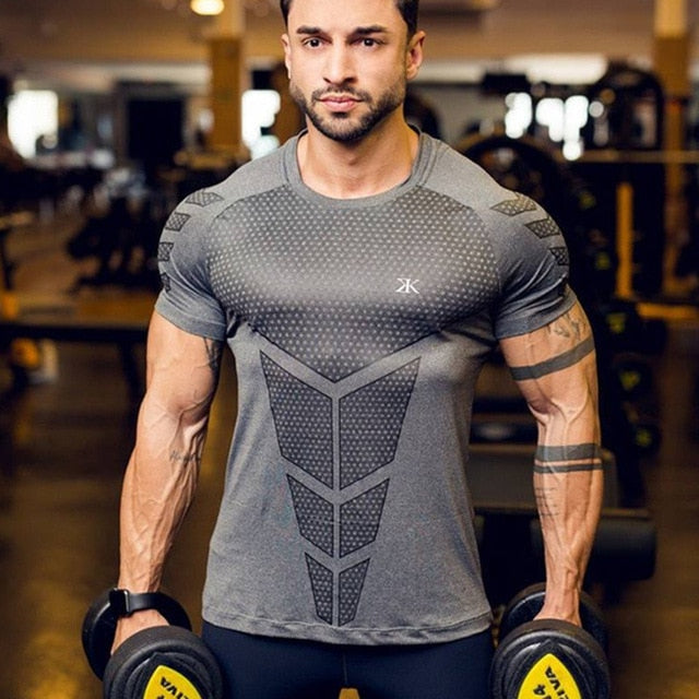 Men Compression T-shirt Sporting Skinny Tee Shirt - PUPU