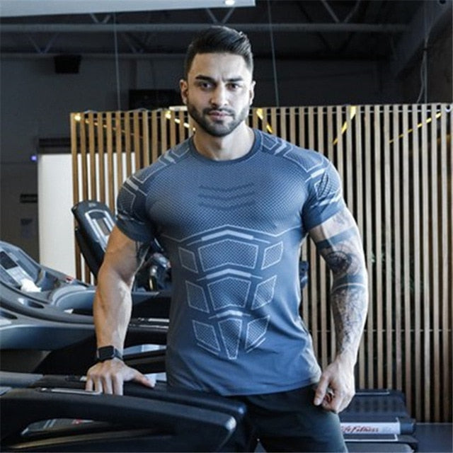 Men Compression T-shirt Sporting Skinny Tee Shirt - PUPU