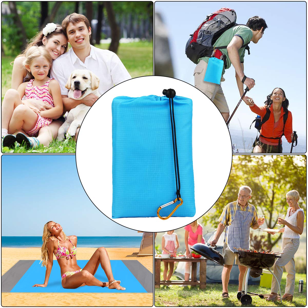 Waterproof Beach Blanket Outdoor Portable Picnic Camping Ground Mat - PUPU