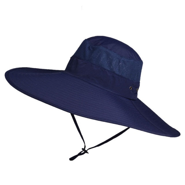 Super Wide Fisherman Hat Solid Waterproof Sun Hat Fishing Cap – PUPU