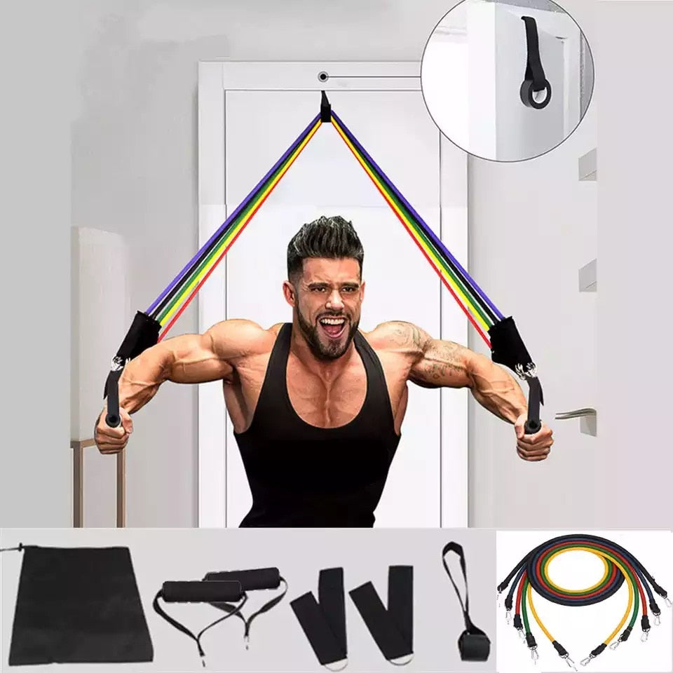 Latex Tube Resistance Bands Exercises Yoga Fitness Training Gear - PUPU