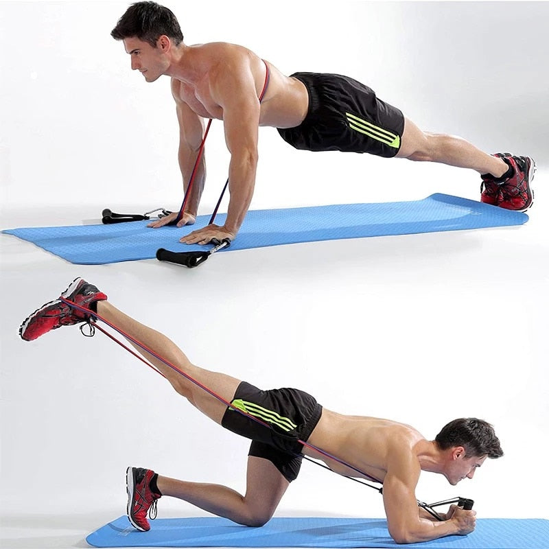 Latex Tube Resistance Bands Exercises Yoga Fitness Training Gear - PUPU