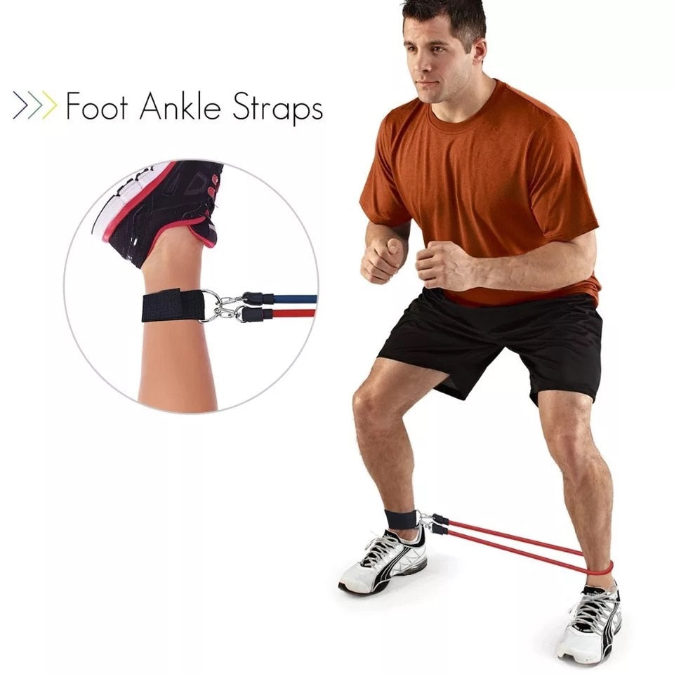 Latex Tube Resistance Bands Exercises Yoga Fitness Training Gear - PUPU