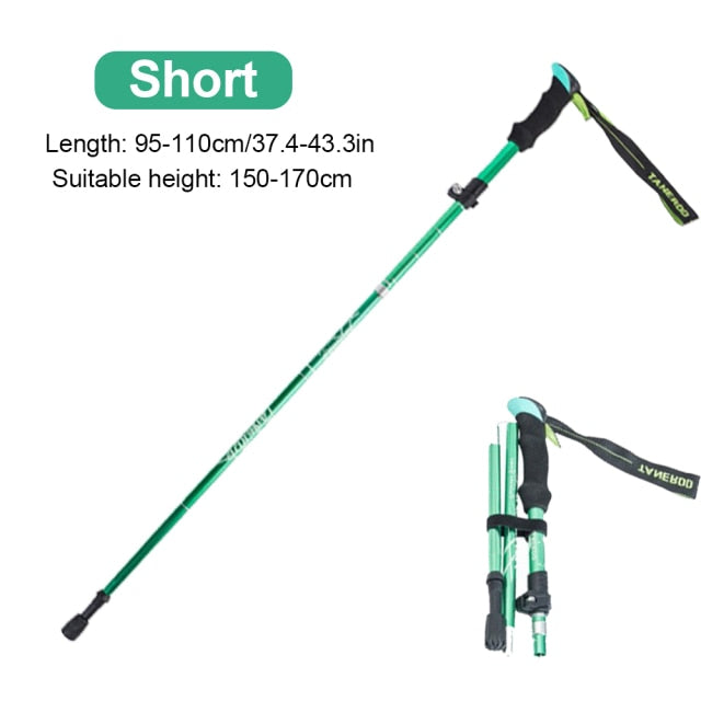 Foldable Trekking Pole Aluminum Hiking Stick 1Pc - PUPU