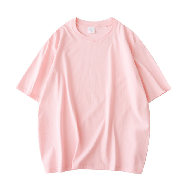 Women Solid T-shirts 100% Cotton Short Sleeve T-shirt - PUPU