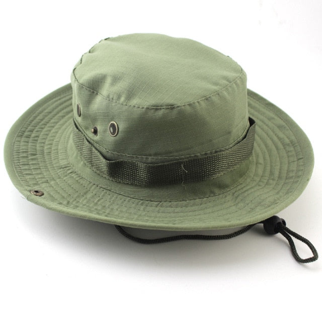 Summer Wide Brim Boonie Hat Military Camo Sun Cap - PUPU