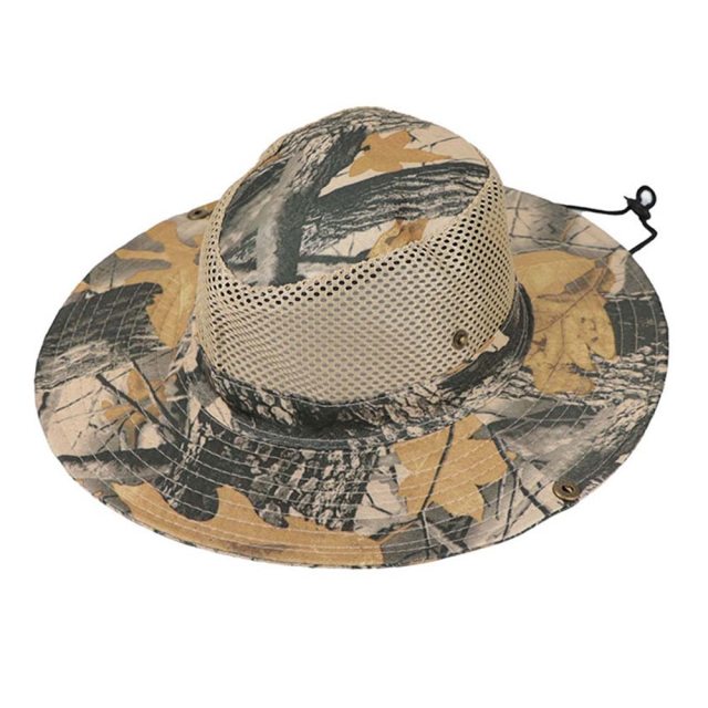 Summer Wide Brim Boonie Hat Military Camo Sun Cap - PUPU