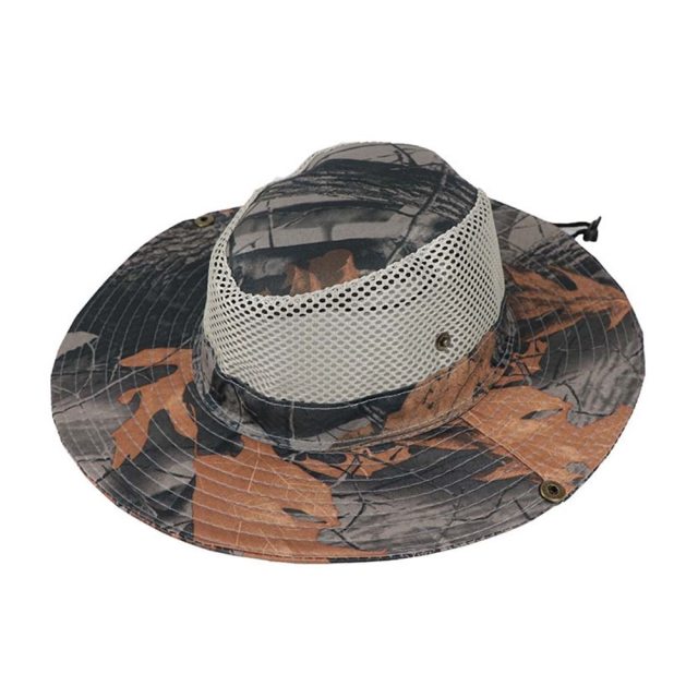 Summer Wide Brim Boonie Hat Military Camo Sun Cap - PUPU