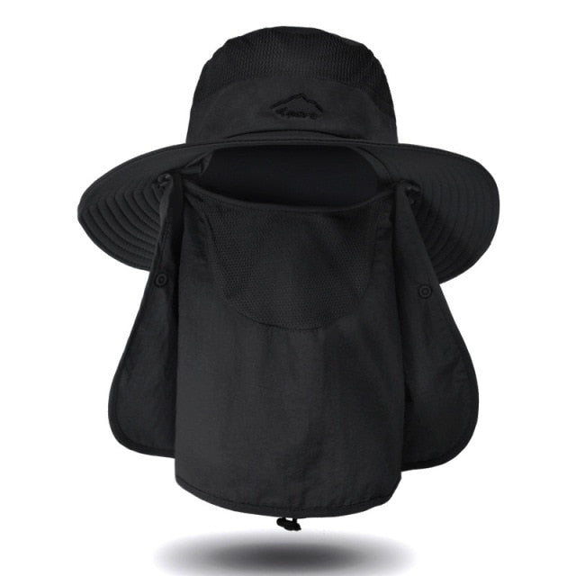 Fishing Hat UV Sun Protection Cap with Face Cover & Neck Flap - PUPU