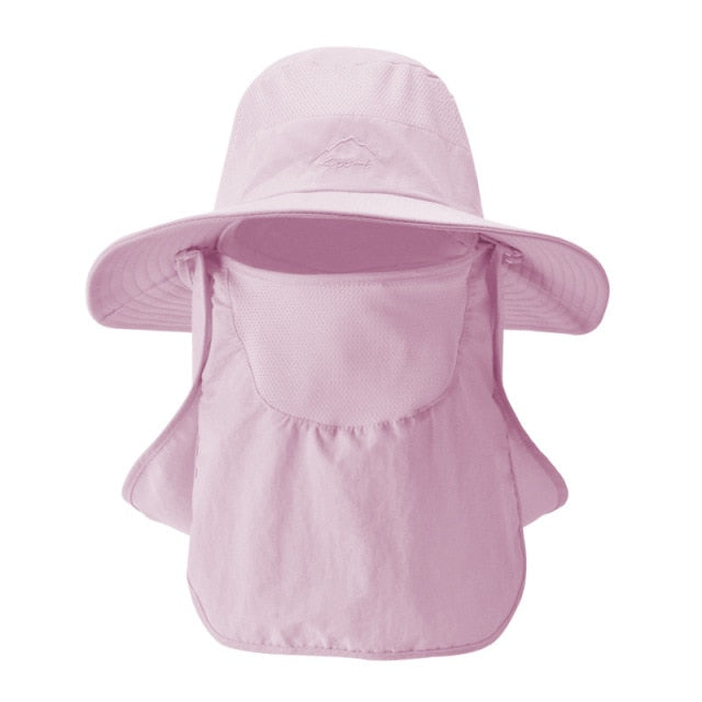 Fishing Hat UV Sun Protection Cap with Face Cover & Neck Flap - PUPU