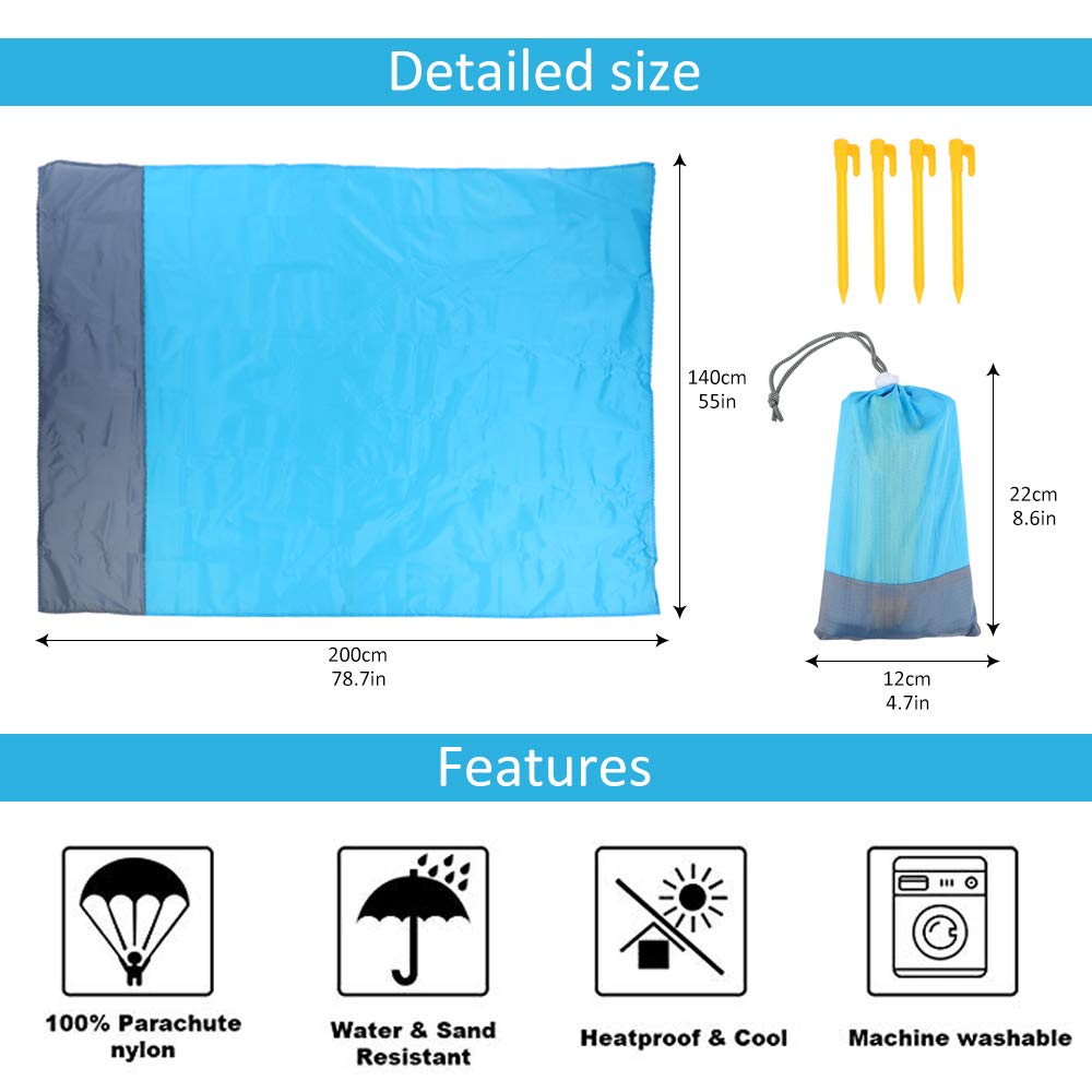 Waterproof Beach Blanket Outdoor Portable Picnic Camping Ground Mat - PUPU
