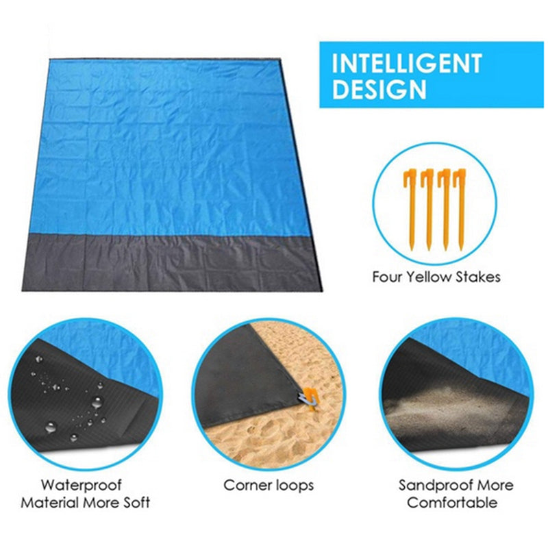 Waterproof Beach Blanket Outdoor Portable Picnic Camping Ground Mat - PUPU