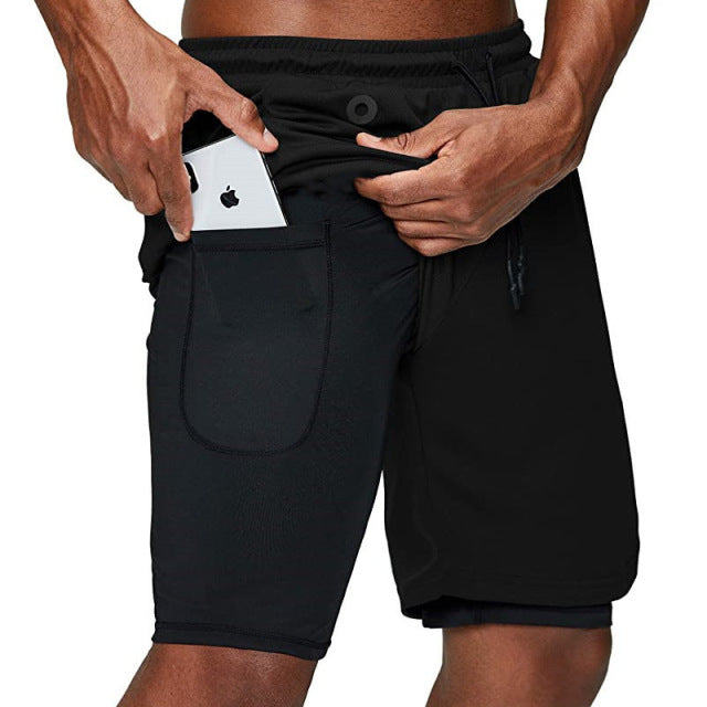 Men Running Shorts Fitness Gym Training Quick Dry Short - PUPU