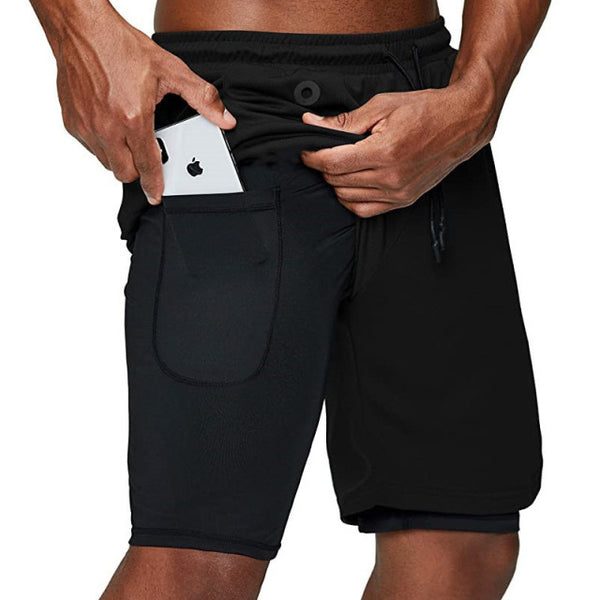 Men Running Shorts Fitness Gym Training Quick Dry Short - PUPU