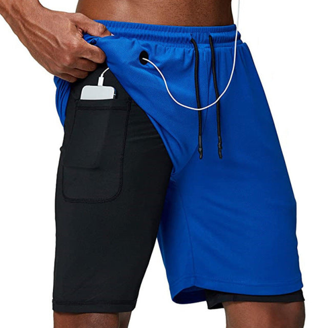 Men Running Shorts Fitness Gym Training Quick Dry Short - PUPU
