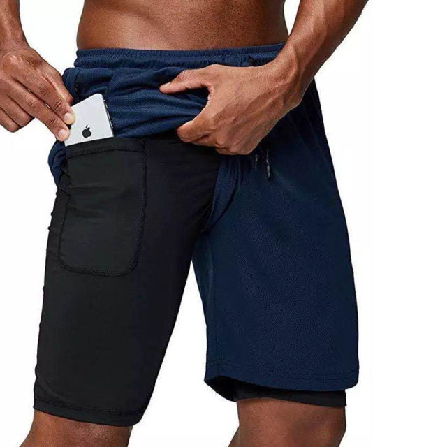 Men Running Shorts Fitness Gym Training Quick Dry Short - PUPU