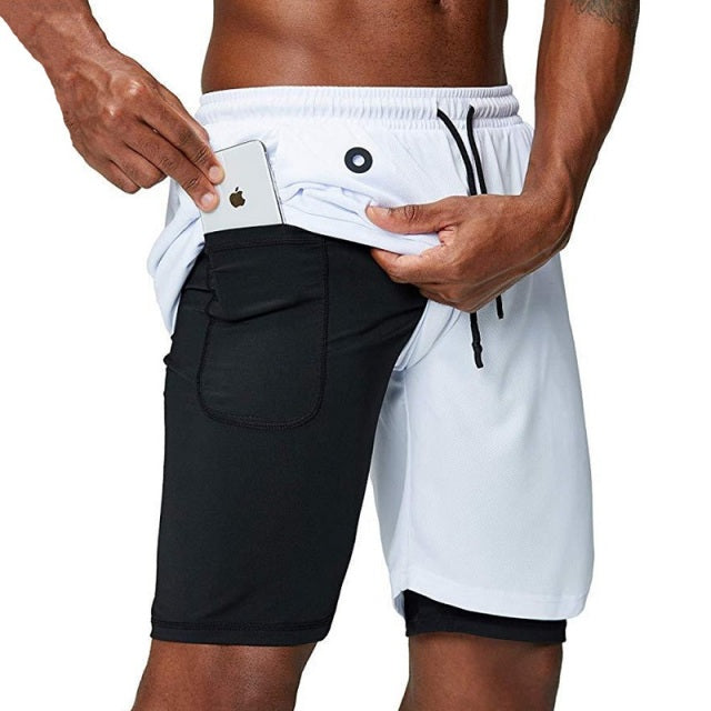 Men Running Shorts Fitness Gym Training Quick Dry Short - PUPU