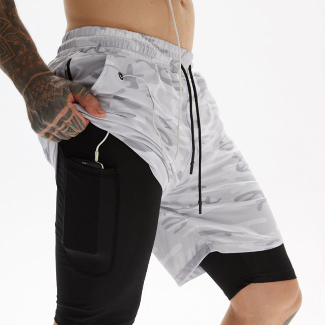 Men Running Shorts Fitness Gym Training Quick Dry Short - PUPU