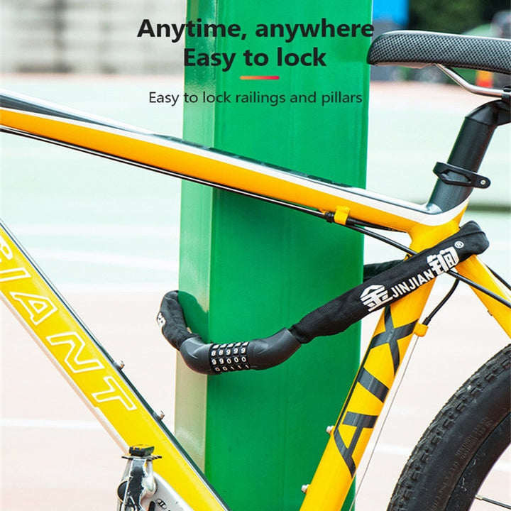 Portable Bicycle Lock Anti-theft Password Key Chain Lock - PUPU