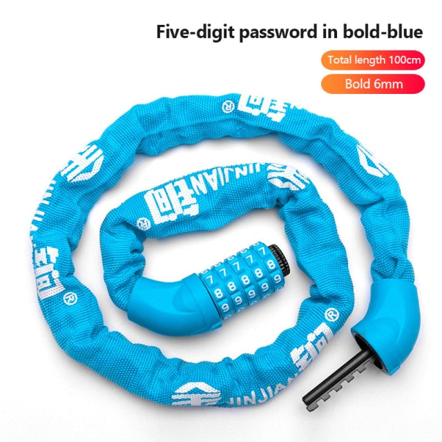 Portable Bicycle Lock Anti-theft Password Key Chain Lock - PUPU