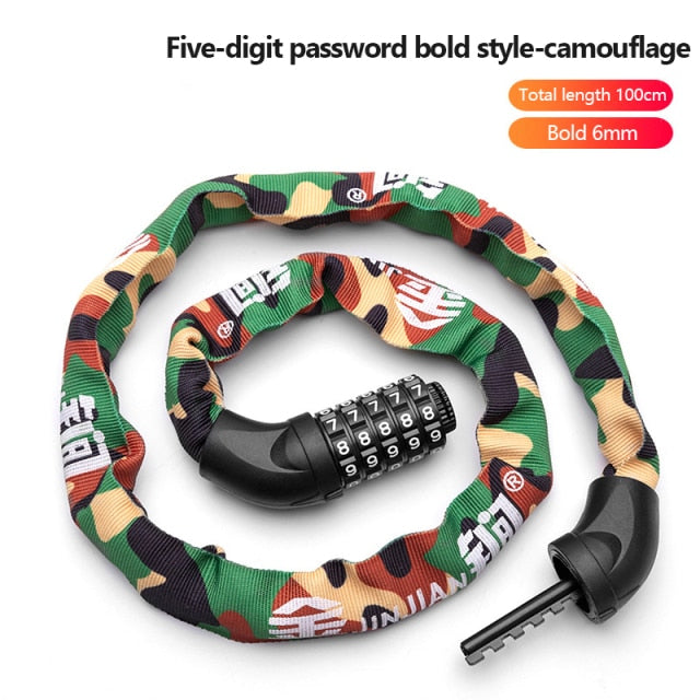 Portable Bicycle Lock Anti-theft Password Key Chain Lock - PUPU