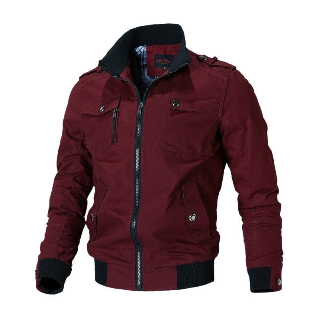Bomber Jacket Men Fashion Casual Windbreaker Jacket Coat - PUPU