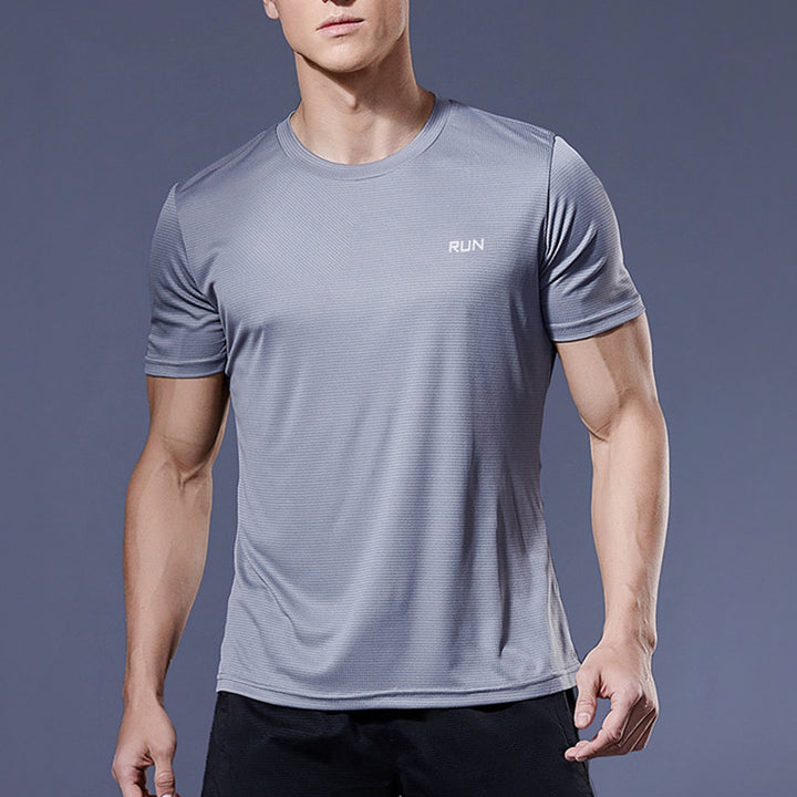 Men Running T-Shirt Quick Dry Fitness Shirt Training Clothes - PUPU