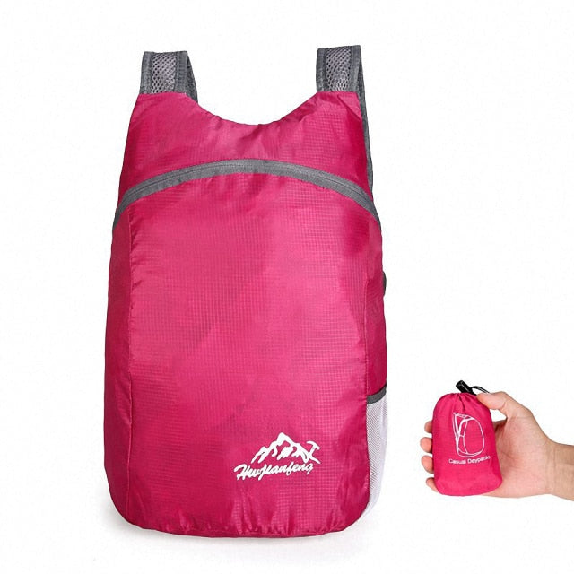 Foldable Waterproof Backpack Portable Daypack Leisure Sport Bags 20L - PUPU
