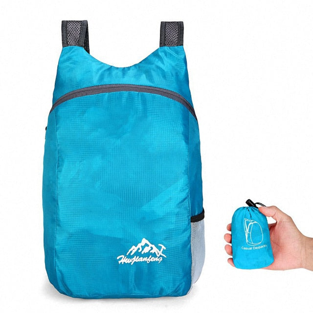 Foldable Waterproof Backpack Portable Daypack Leisure Sport Bags 20L - PUPU