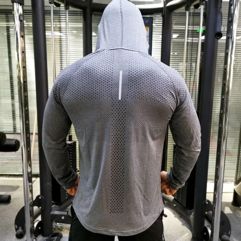 Men Quick-Dry Track Jacket Fitness Workout Hoodie - PUPU