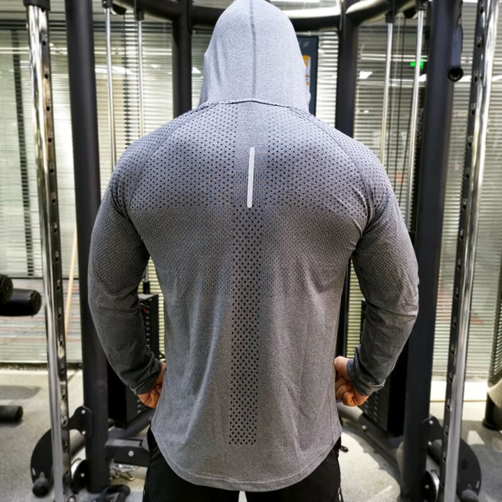 Men Quick-Dry Track Jacket Fitness Workout Hoodie - PUPU