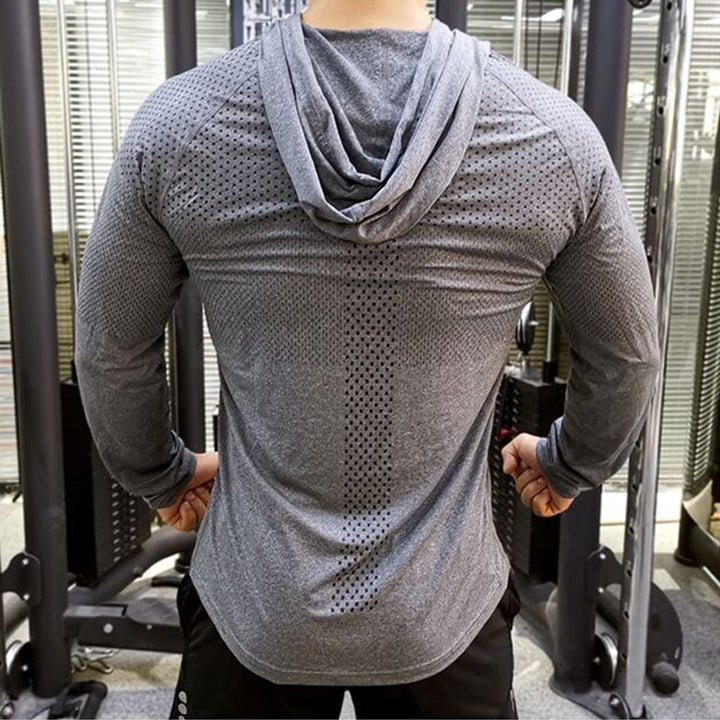 Men Quick-Dry Track Jacket Fitness Workout Hoodie - PUPU