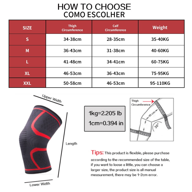 Gym Knee Pads Sports Elastic Knee Brace Fitness Kneepad 1Pc - PUPU