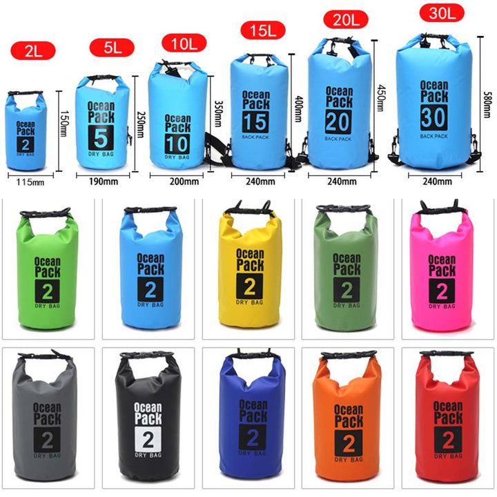 Waterproof Dry Bag Sack Storage Pack for Rafting Kayaking Canoeing Boating - PUPU