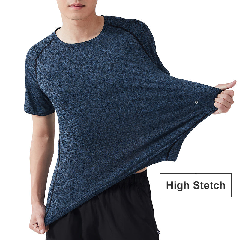 Men Running T-Shirts Quick Dry Compression Sports Shirt - PUPU