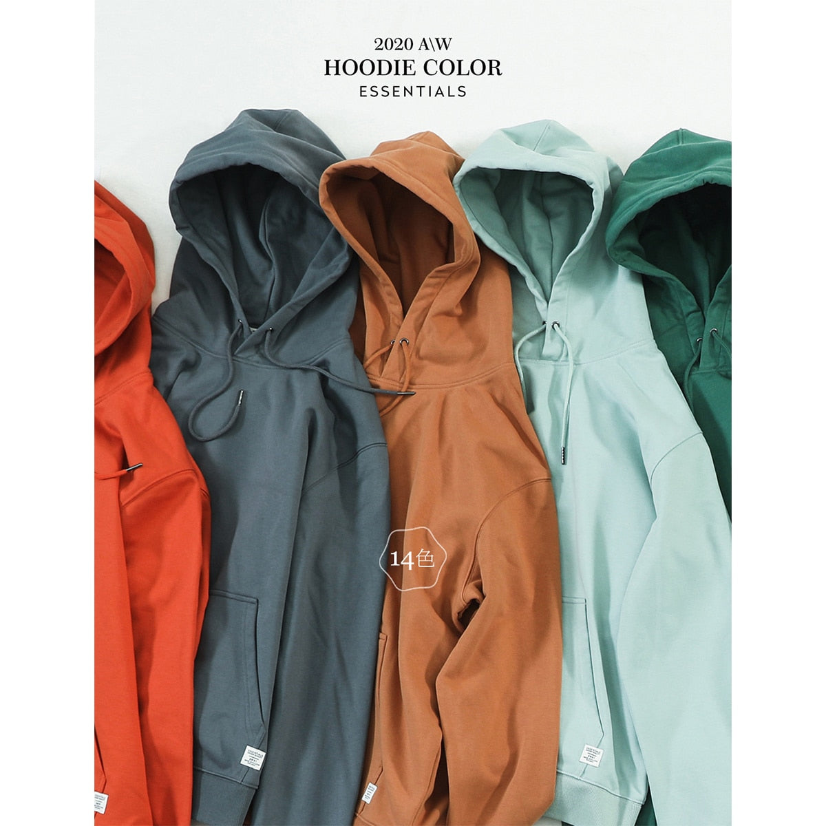 Men Quality Jogger Hoodies Thick Solid Basic Sweatshirts - PUPU
