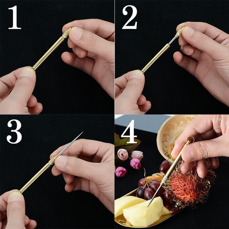 Titanium Multi-Purpose Toothpick Portable Toothpick Tube - PUPU